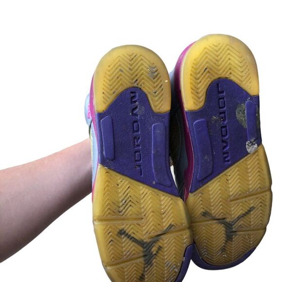 RARE 2013 Air Jordan 5 Retro Cement Grey Pink Size 7 - Picture 7 of 16